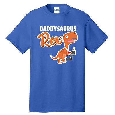 Daddysaurus Rex Dinosaur Daddy Saurus Office Working Dad Gift Tall T-Shirt