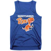 Daddysaurus Rex Dinosaur Daddy Saurus Office Working Dad Gift Tank Top