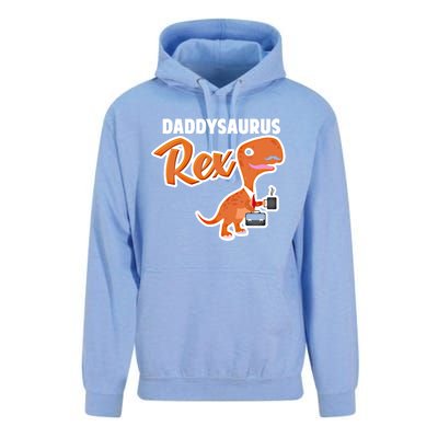 Daddysaurus Rex Dinosaur Daddy Saurus Office Working Dad Gift Unisex Surf Hoodie