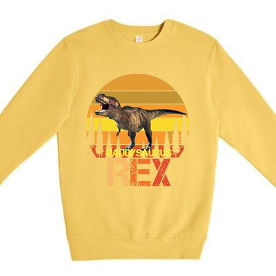 Daddysaurus Rex Dinosaur Family Matching Special Day Cute Gift Premium Crewneck Sweatshirt