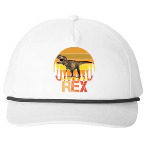 Daddysaurus Rex Dinosaur Family Matching Special Day Cute Gift Snapback Five-Panel Rope Hat