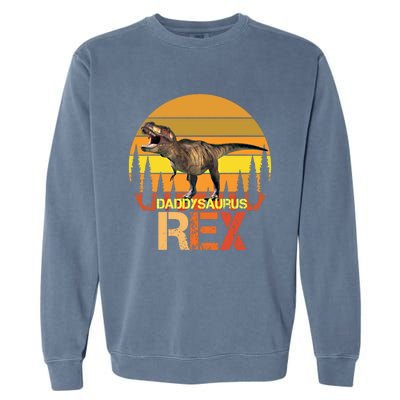 Daddysaurus Rex Dinosaur Family Matching Special Day Cute Gift Garment-Dyed Sweatshirt