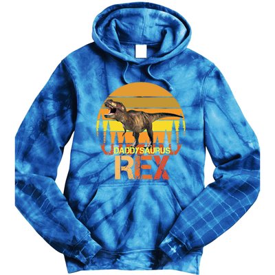 Daddysaurus Rex Dinosaur Family Matching Special Day Cute Gift Tie Dye Hoodie