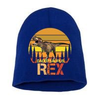 Daddysaurus Rex Dinosaur Family Matching Special Day Cute Gift Short Acrylic Beanie