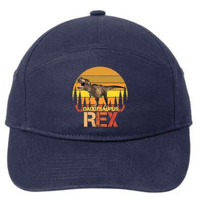 Daddysaurus Rex Dinosaur Family Matching Special Day Cute Gift 7-Panel Snapback Hat