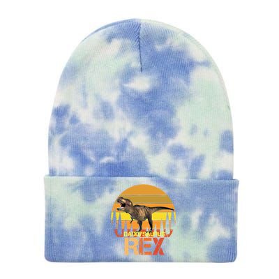 Daddysaurus Rex Dinosaur Family Matching Special Day Cute Gift Tie Dye 12in Knit Beanie