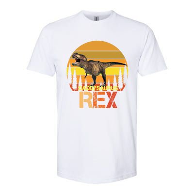 Daddysaurus Rex Dinosaur Family Matching Special Day Cute Gift Softstyle CVC T-Shirt