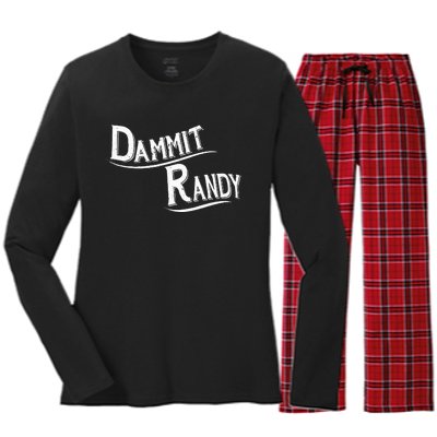 Dammit Randy Women's Long Sleeve Flannel Pajama Set 