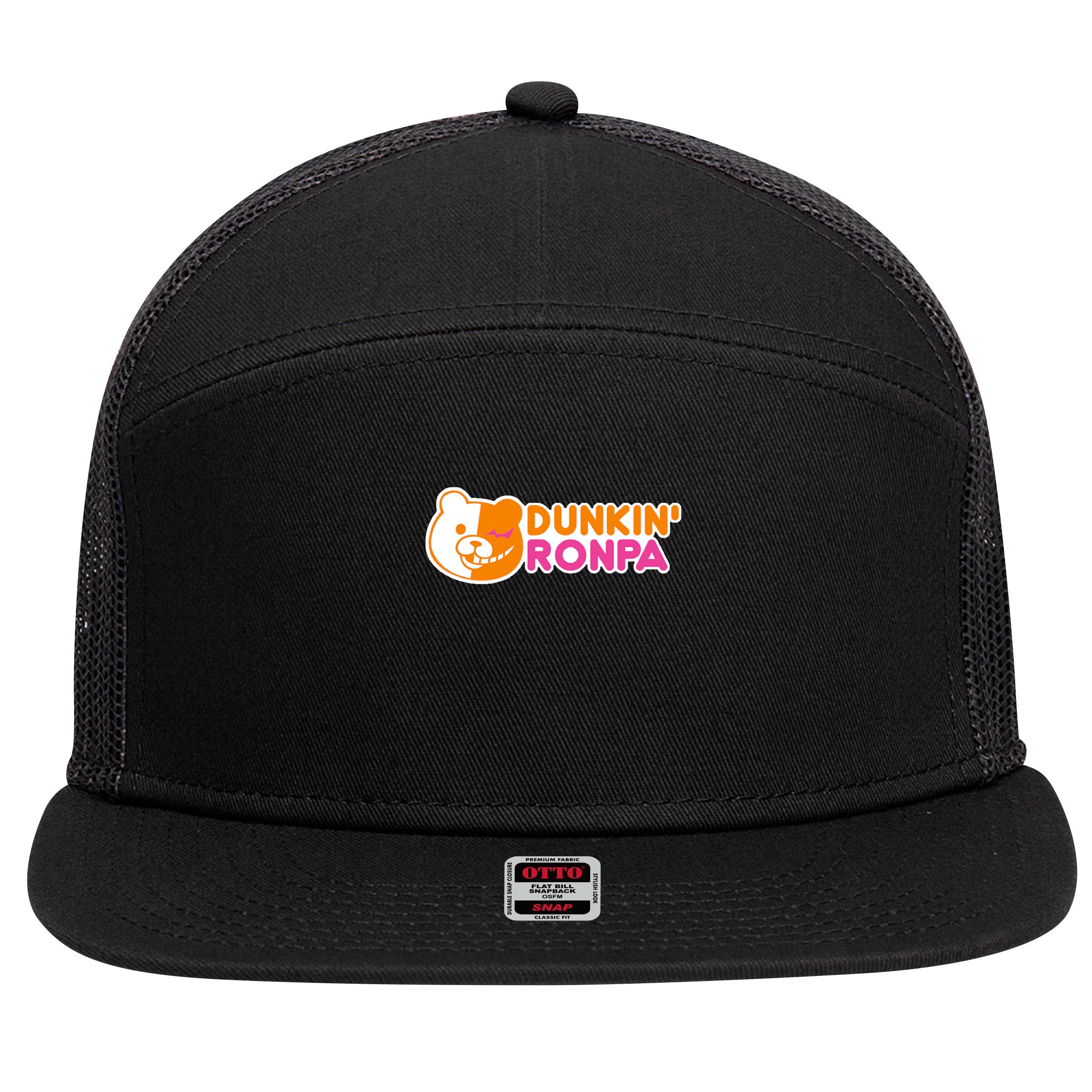 Dunkin' Ronpa 7 Panel Mesh Trucker Snapback Hat