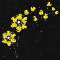 Ducky Rubber Duck Lover Dandelion Duckling Rubber Duck Ladies PosiCharge Tri-Blend Wicking Tank