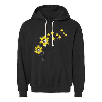 Ducky Rubber Duck Lover Dandelion Duckling Rubber Duck Garment-Dyed Fleece Hoodie