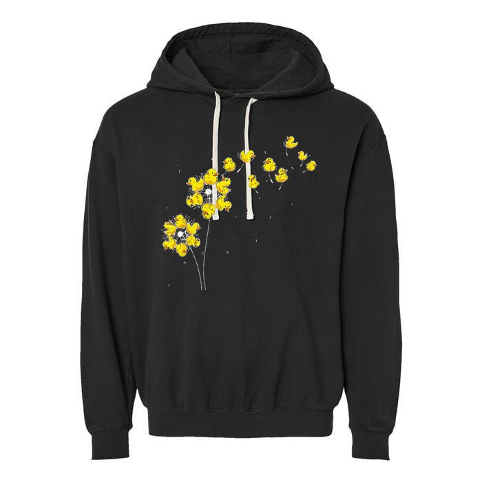 Ducky Rubber Duck Lover Dandelion Duckling Rubber Duck Garment-Dyed Fleece Hoodie
