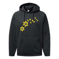 Ducky Rubber Duck Lover Dandelion Duckling Rubber Duck Performance Fleece Hoodie