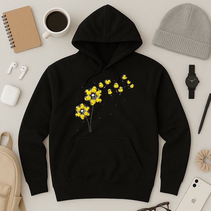 Ducky Rubber Duck Lover Dandelion Duckling Rubber Duck Hoodie