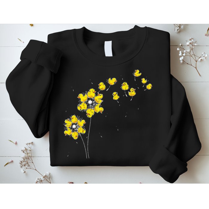 Ducky Rubber Duck Lover Dandelion Duckling Rubber Duck Sweatshirt