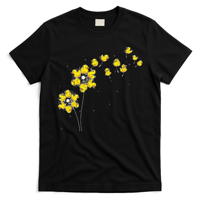 Ducky Rubber Duck Lover Dandelion Duckling Rubber Duck T-Shirt