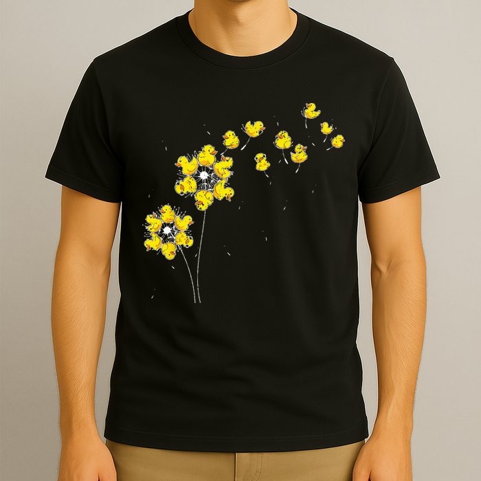 Ducky Rubber Duck Lover Dandelion Duckling Rubber Duck T-Shirt