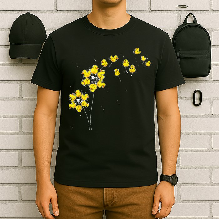 Ducky Rubber Duck Lover Dandelion Duckling Rubber Duck T-Shirt