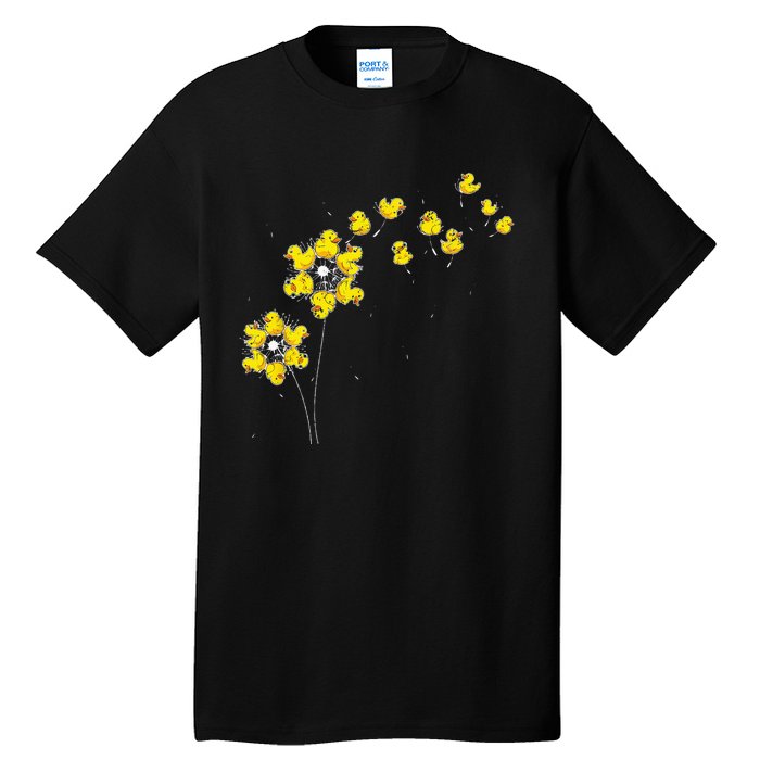 Ducky Rubber Duck Lover Dandelion Duckling Rubber Duck Tall T-Shirt