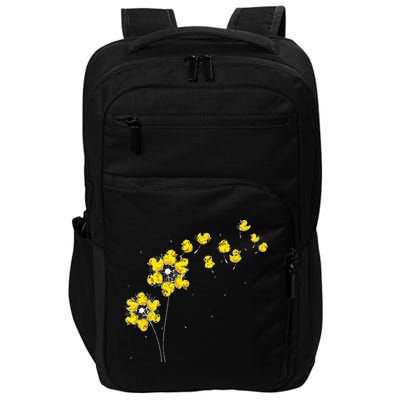 Ducky Rubber Duck Lover Dandelion Duckling Rubber Duck Impact Tech Backpack
