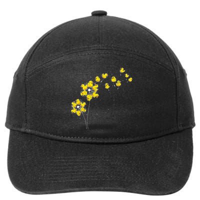 Ducky Rubber Duck Lover Dandelion Duckling Rubber Duck 7-Panel Snapback Hat