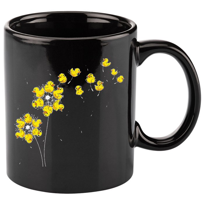 Ducky Rubber Duck Lover Dandelion Duckling Rubber Duck 11oz C Handle Ceramic Mug