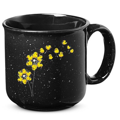 Ducky Rubber Duck Lover Dandelion Duckling Rubber Duck 15oz Campfire Ceramic Mug