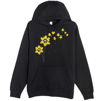 Ducky Rubber Duck Lover Dandelion Duckling Rubber Duck Premium Pullover Hoodie