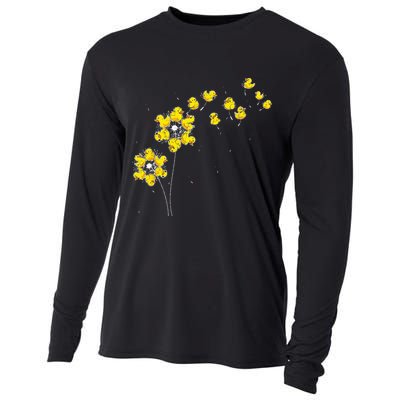 Ducky Rubber Duck Lover Dandelion Duckling Rubber Duck Cooling Performance Long Sleeve Crew