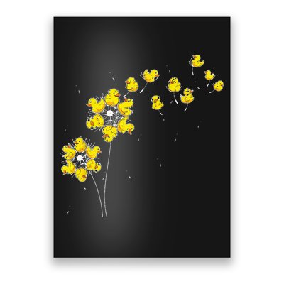 Ducky Rubber Duck Lover Dandelion Duckling Rubber Duck Poster