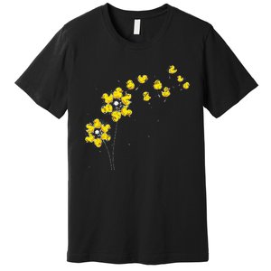 Ducky Rubber Duck Lover Dandelion Duckling Rubber Duck Premium T-Shirt