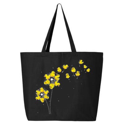 Ducky Rubber Duck Lover Dandelion Duckling Rubber Duck 25L Jumbo Tote