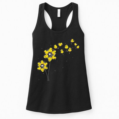 Ducky Rubber Duck Lover Dandelion Duckling Rubber Duck Womens Tank Top