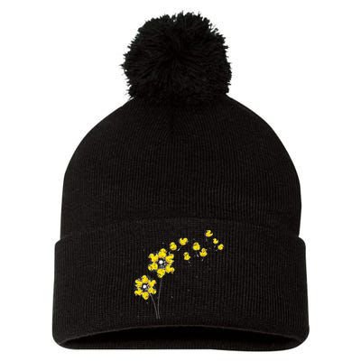 Ducky Rubber Duck Lover Dandelion Duckling Rubber Duck Pom Pom 12in Knit Beanie