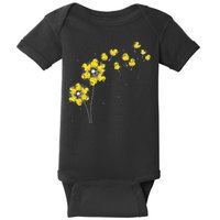 Ducky Rubber Duck Lover Dandelion Duckling Rubber Duck Baby Bodysuit