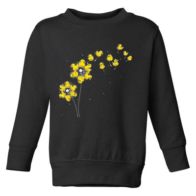 Ducky Rubber Duck Lover Dandelion Duckling Rubber Duck Toddler Sweatshirt