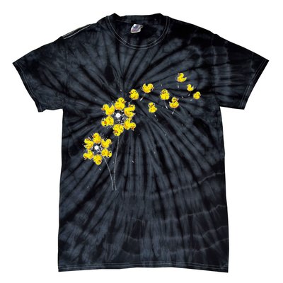 Ducky Rubber Duck Lover Dandelion Duckling Rubber Duck Tie-Dye T-Shirt