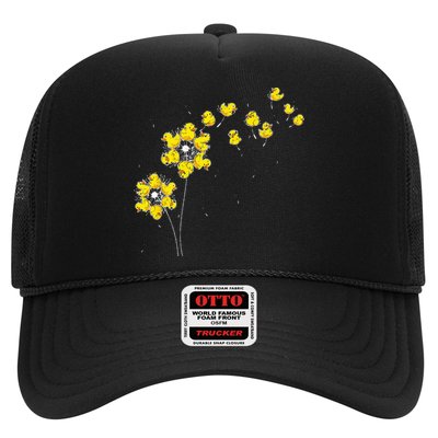 Ducky Rubber Duck Lover Dandelion Duckling Rubber Duck Trucker Hat