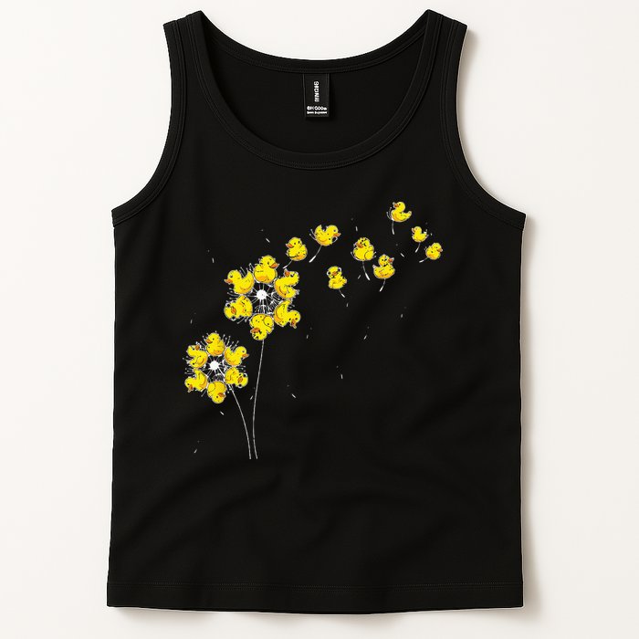 Ducky Rubber Duck Lover Dandelion Duckling Rubber Duck Tank Top
