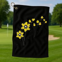 Ducky Rubber Duck Lover Dandelion Duckling Rubber Duck Golf Towel