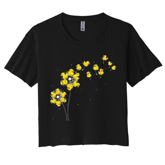 Ducky Rubber Duck Lover Dandelion Duckling Rubber Duck Crop Top