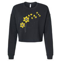 Ducky Rubber Duck Lover Dandelion Duckling Rubber Duck Cropped Pullover Crew