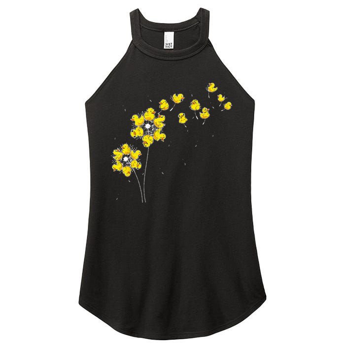 Ducky Rubber Duck Lover Dandelion Duckling Rubber Duck Women's Perfect Tri Rocker Tank