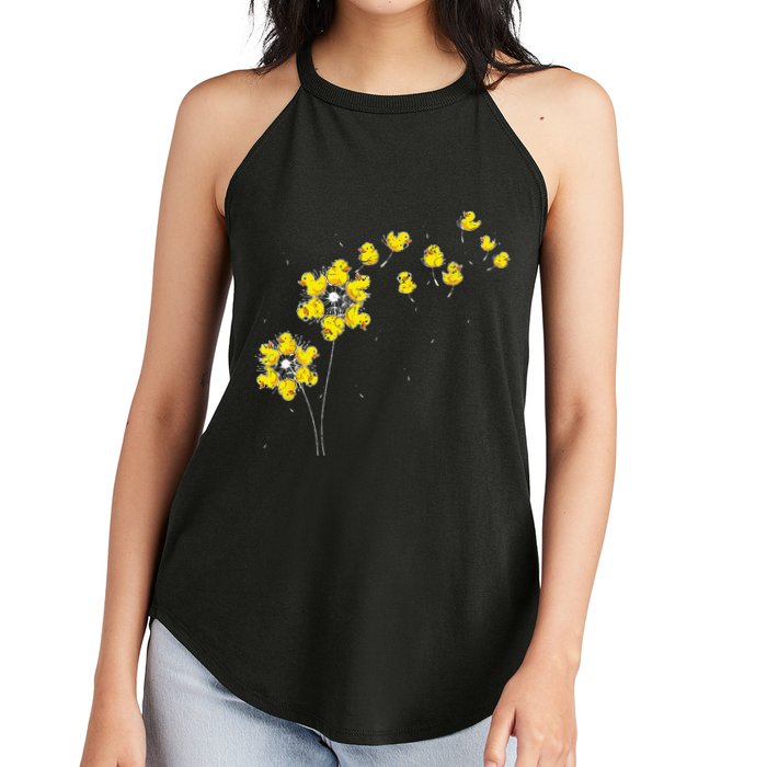 Ducky Rubber Duck Lover Dandelion Duckling Rubber Duck Women's Perfect Tri Rocker Tank