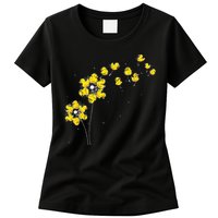 Ducky Rubber Duck Lover Dandelion Duckling Rubber Duck Womens T-Shirt