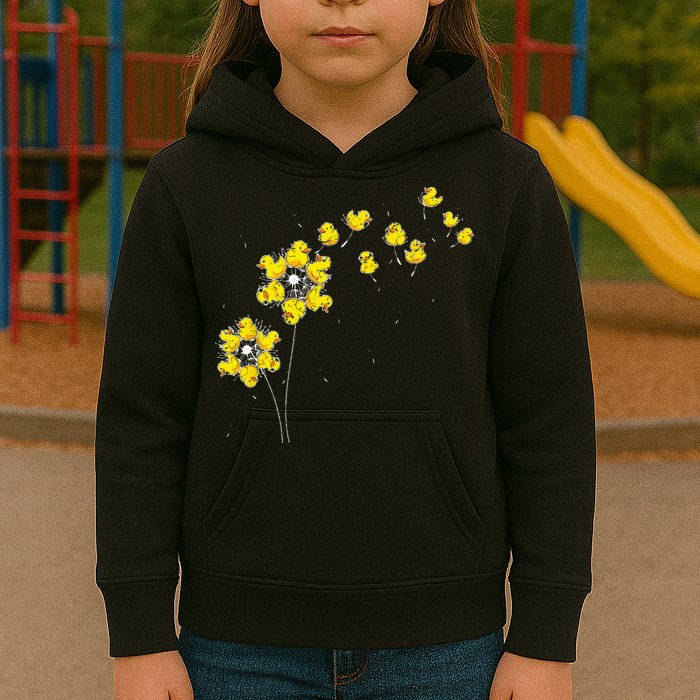 Ducky Rubber Duck Lover Dandelion Duckling Rubber Duck Kids Hoodie