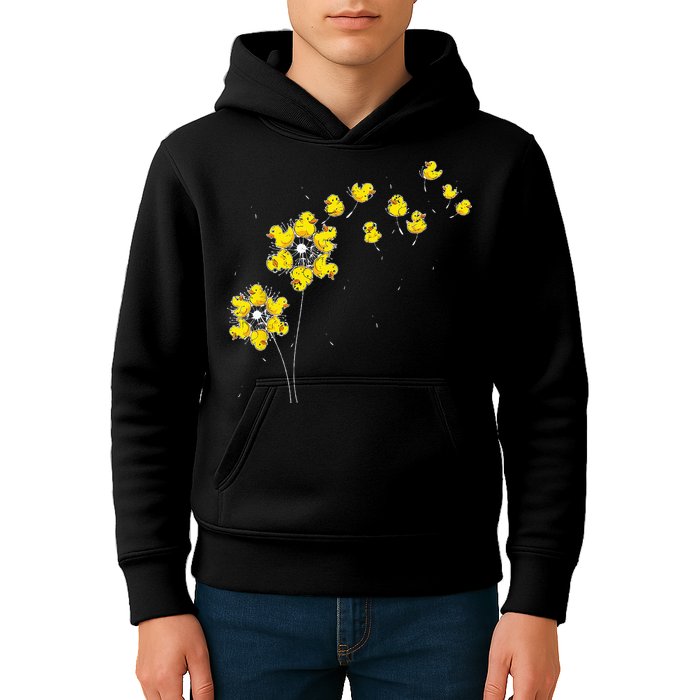 Ducky Rubber Duck Lover Dandelion Duckling Rubber Duck Kids Hoodie