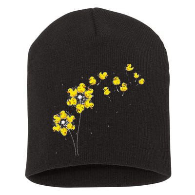 Ducky Rubber Duck Lover Dandelion Duckling Rubber Duck Short Acrylic Beanie
