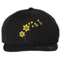 Ducky Rubber Duck Lover Dandelion Duckling Rubber Duck Wool Snapback Cap