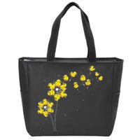 Ducky Rubber Duck Lover Dandelion Duckling Rubber Duck Zip Tote Bag